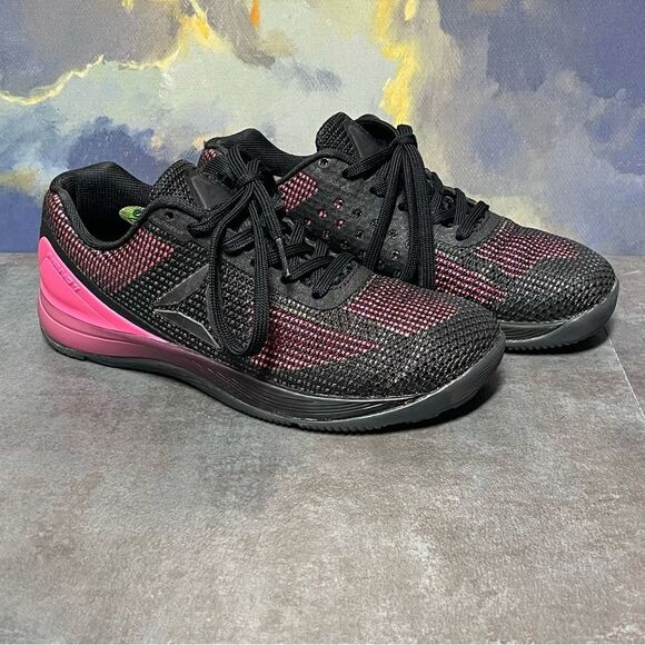Reebok Crossfit Nano 7 BD5119 Women's Black/Pink Training Shoes Size 6.5 - Picture 1 of 16